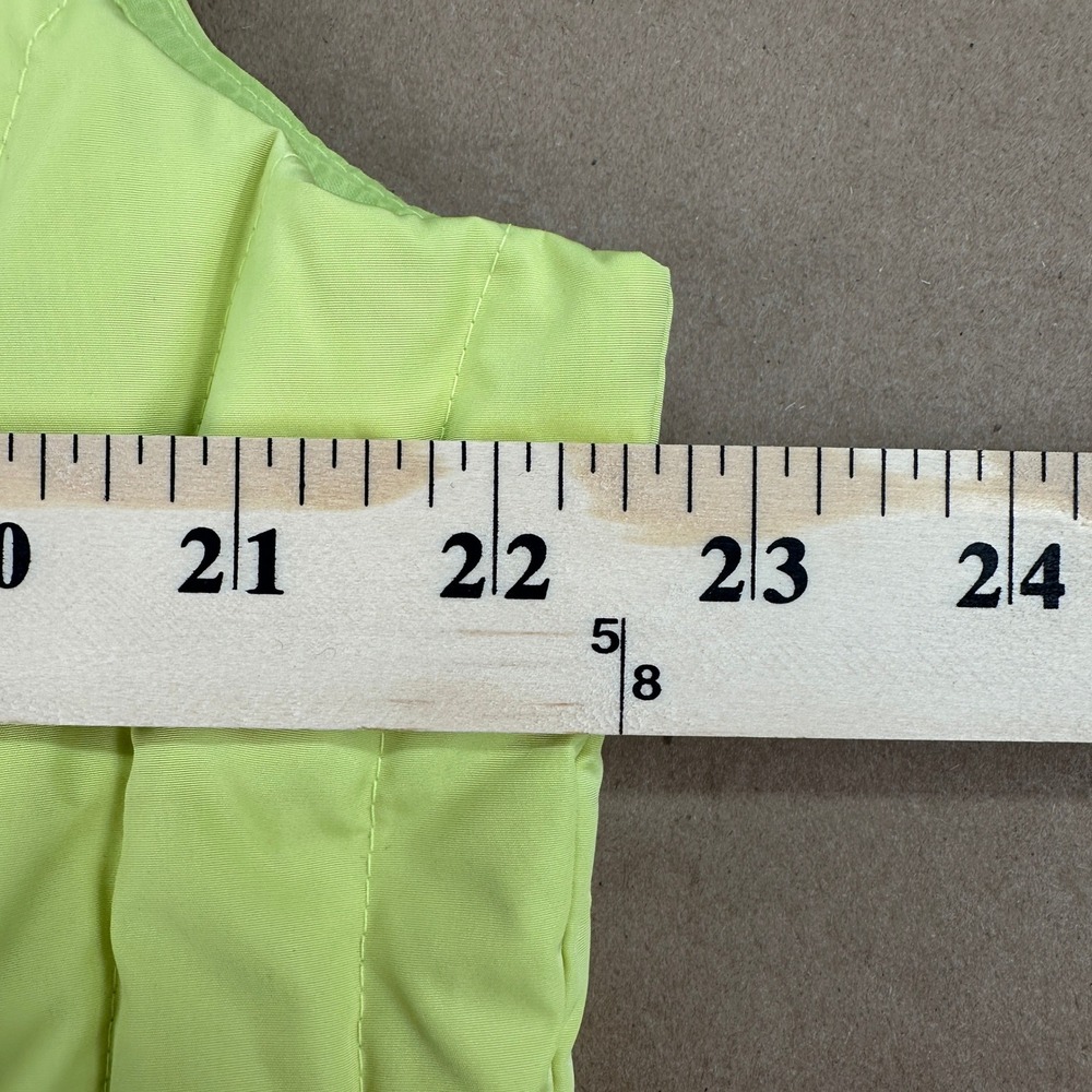 Talbots Women's Puffer Vest Lime Green Quilted Zipper XL - Picture 5 of 6
